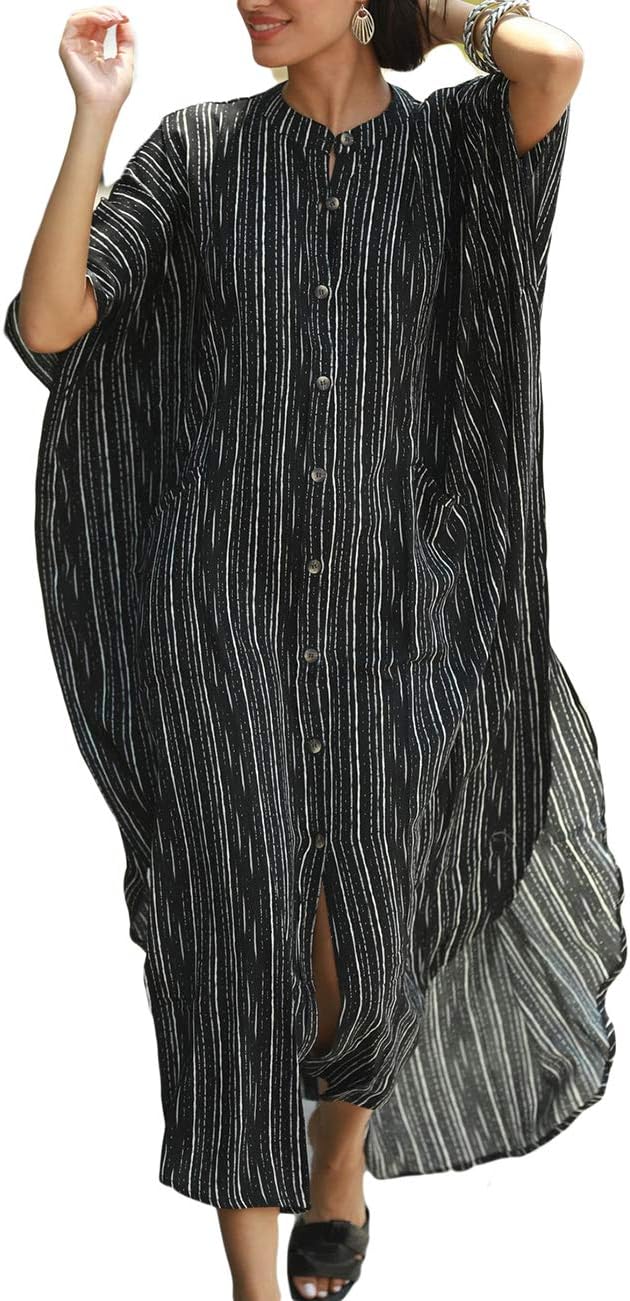 Thumbnail 6 de Bsubseach women’s plus size beach shirt dress kaftan cover up with pockets