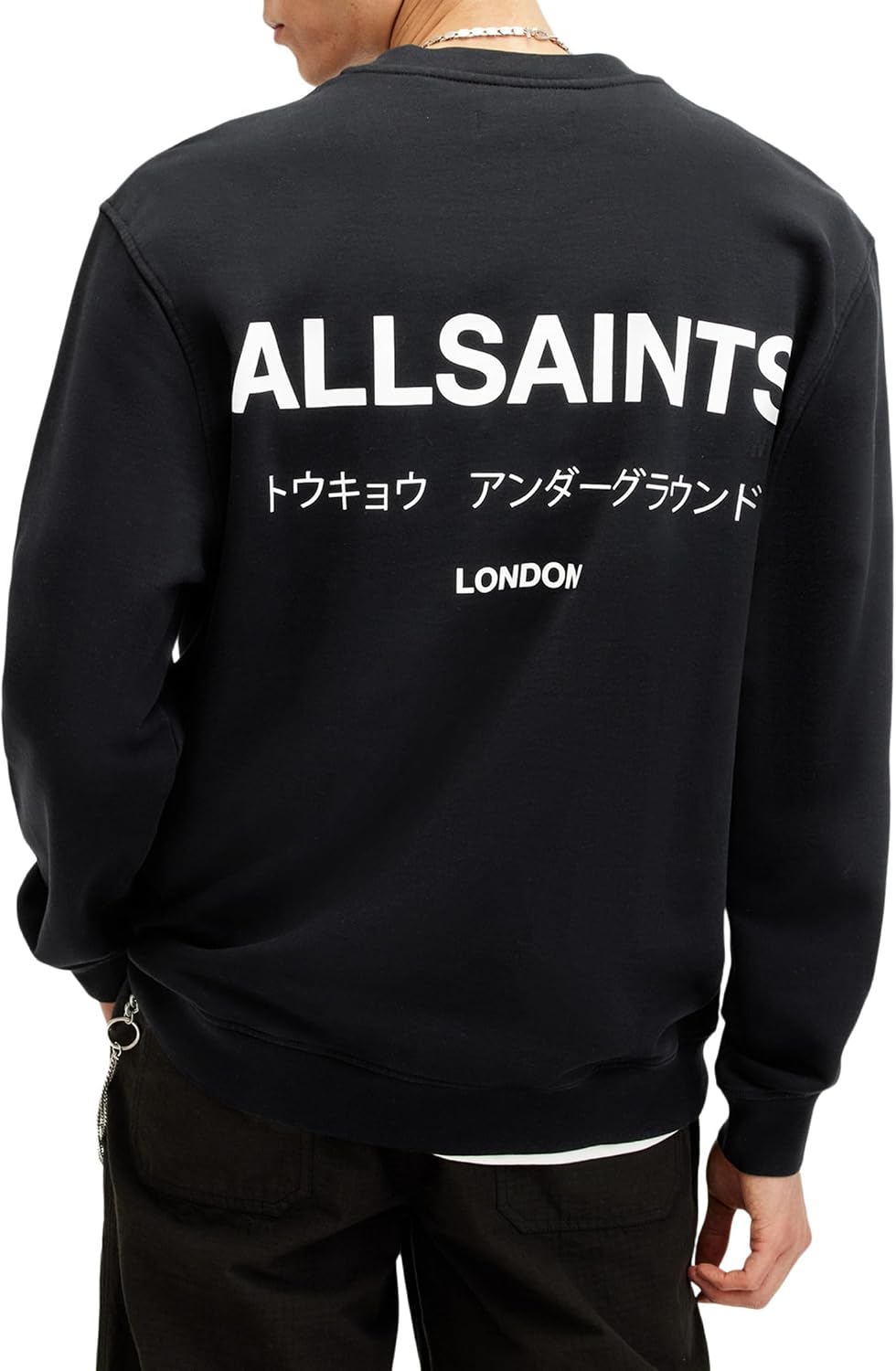 Detalle de Allsaints Underground Crew Pull-Over Homme (Lot de 1) – Doublure en cuir respirant