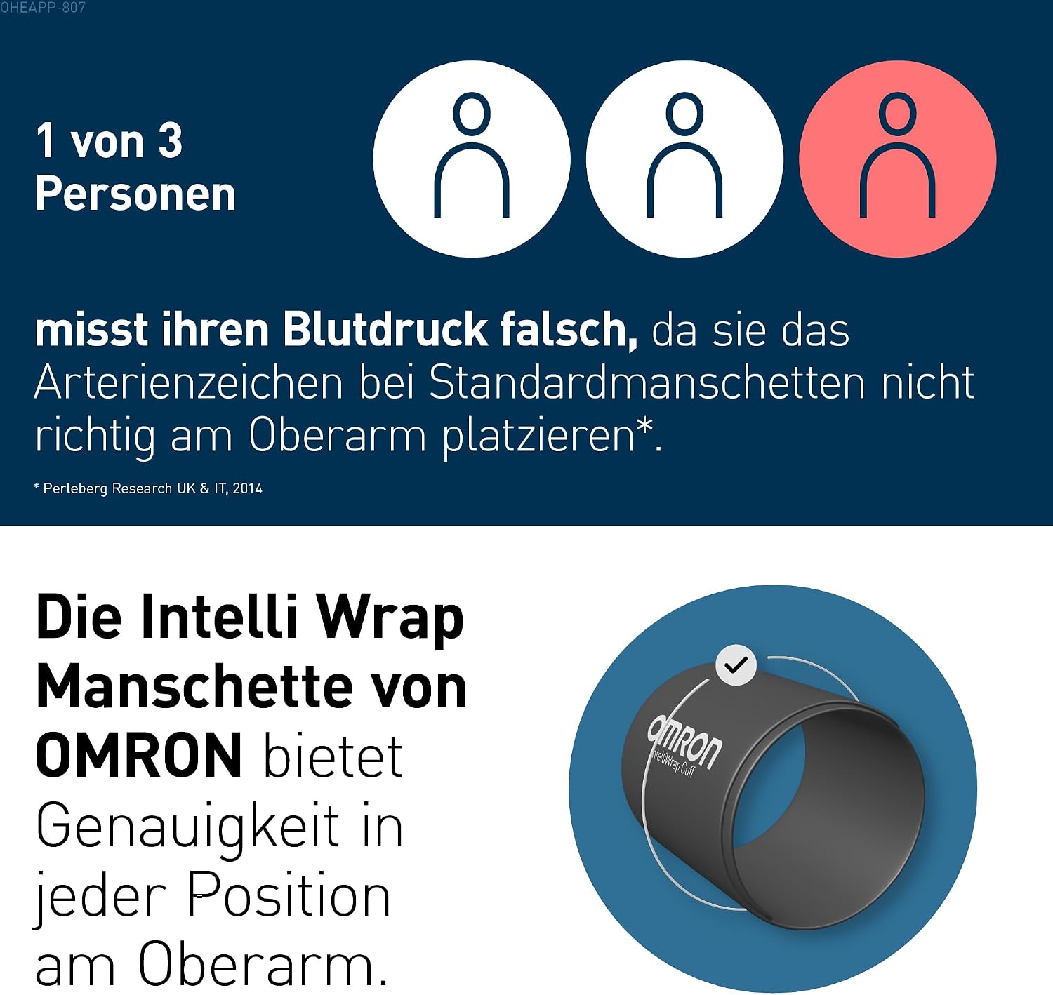 Thumbnail 2 de OMRON X4 Connect AFib Oberarm-Blutdruckmessgerät 22-42 cm