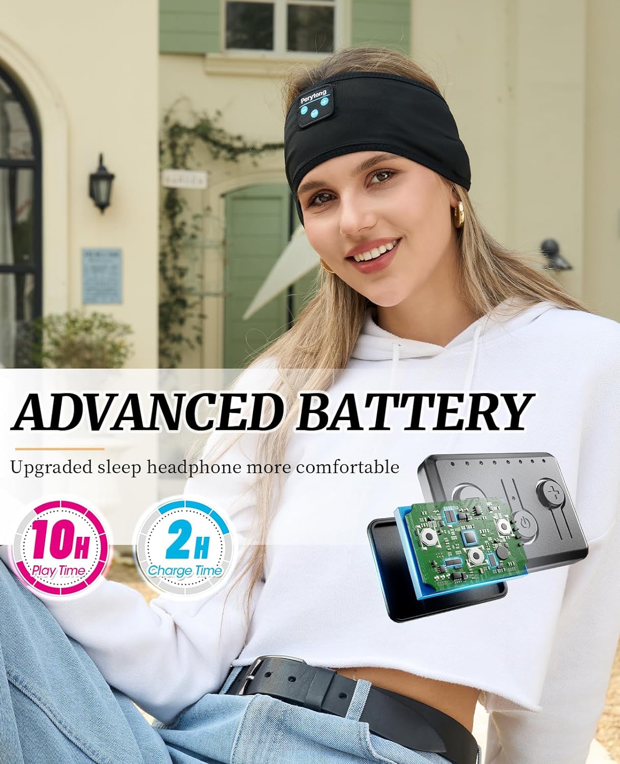 Thumbnail 5 de Perytong Sleep Headphones: Wireless Headband for Relaxing Sleep and Gentle Workouts
