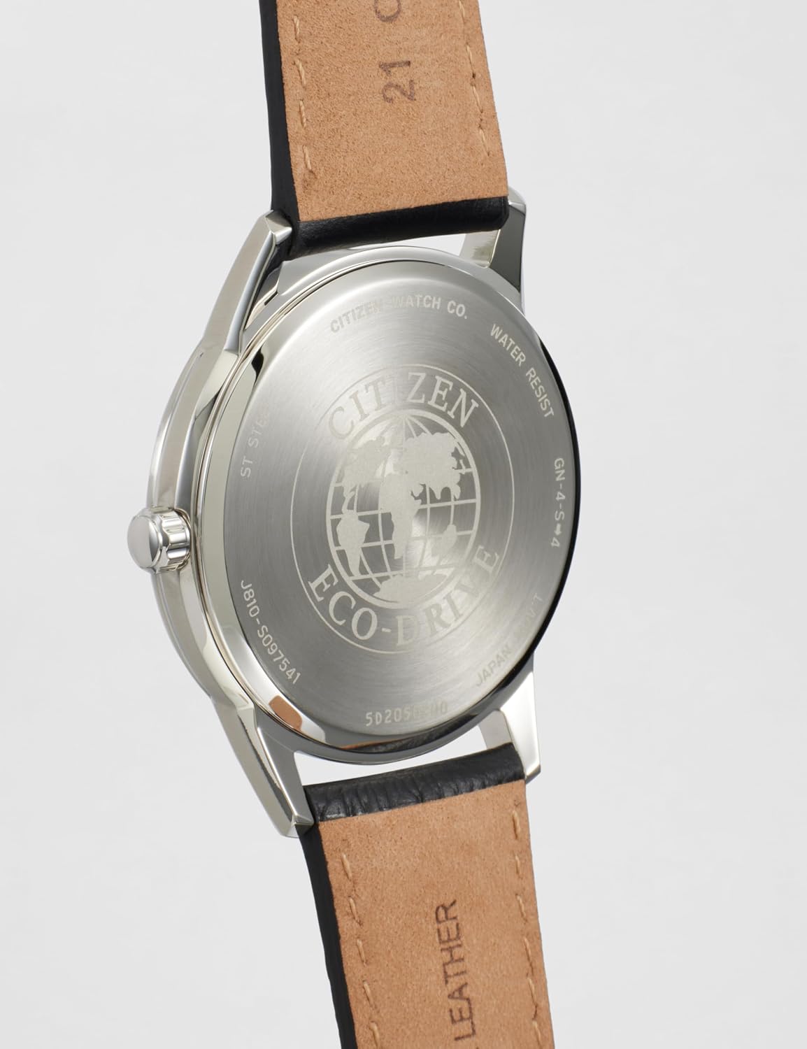Detalle de Citizen Leather AW1231-07E Montre-Bracelet pour hommes : élégance Eco Drive