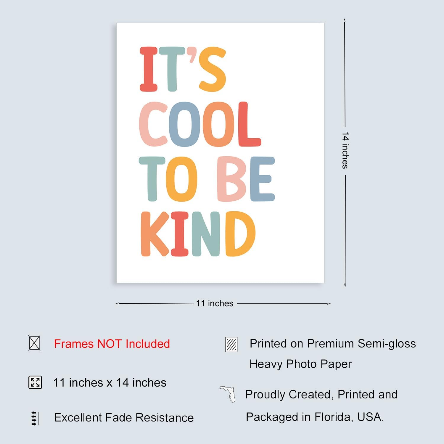 Thumbnail 1 de Kindness Quote Print, 11 x 14 Inches