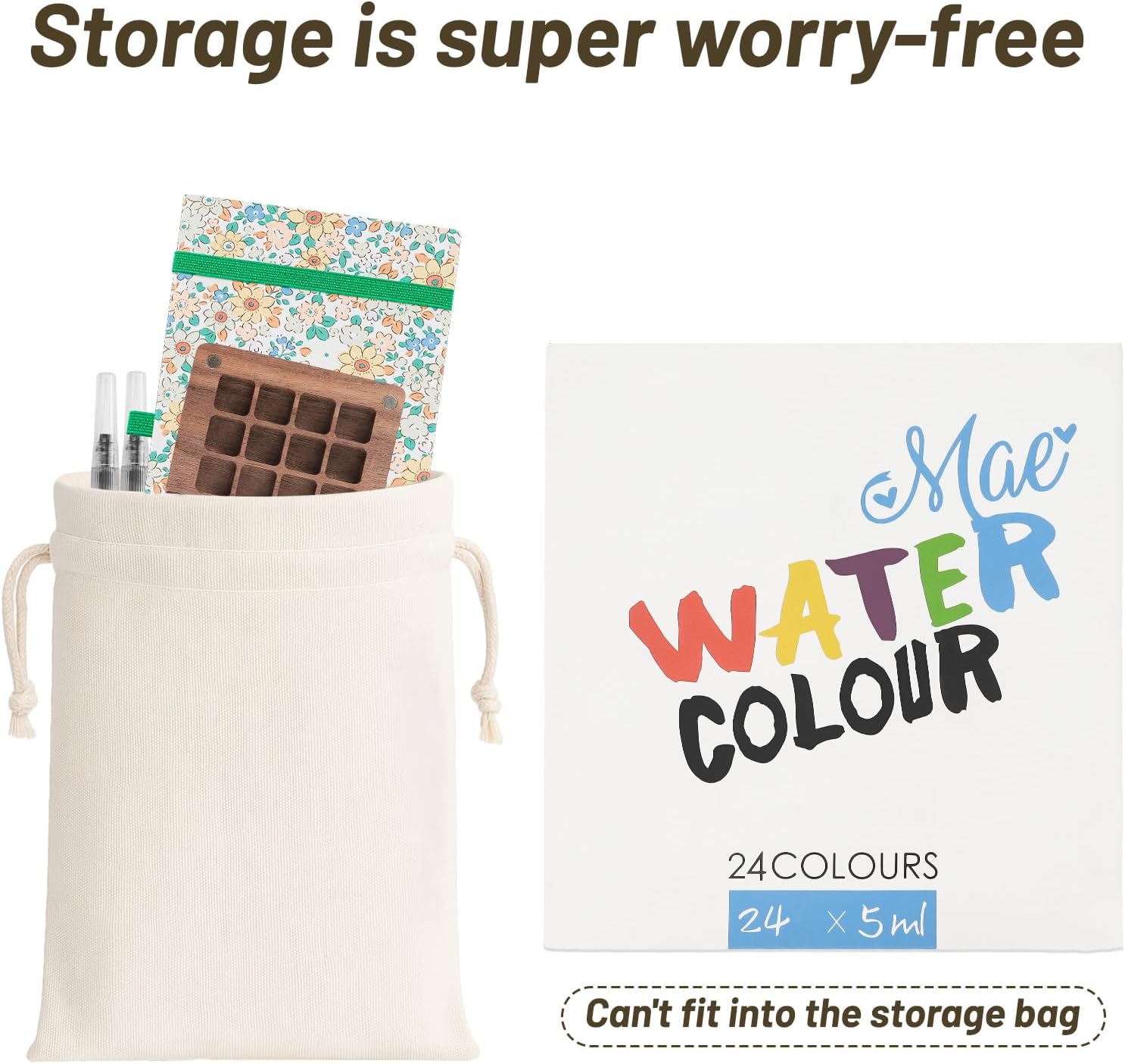 Thumbnail 6 de 7 PCS pocket watercolour travel set 15 grids