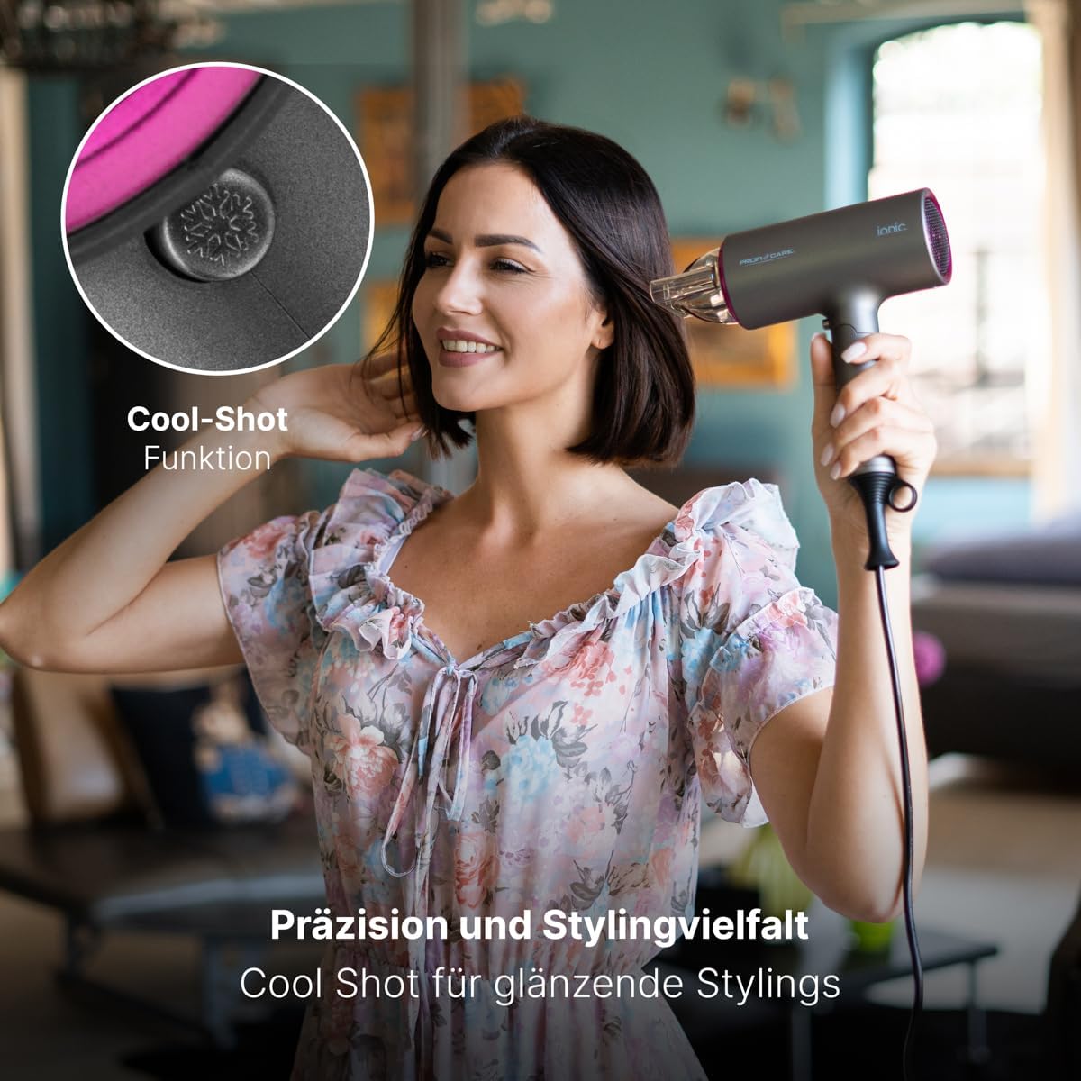 Thumbnail 3 de ProfiCare Haartrockner klappbar 1600W – kompakter Reiseföhn, pink (PC-HT 3073)