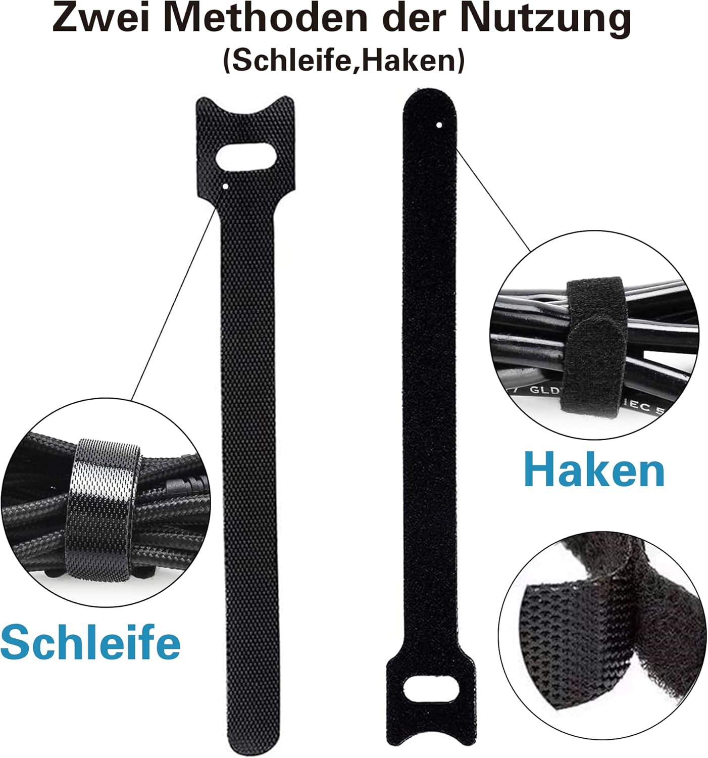 Thumbnail 2 de Rhimooay Klettkabelbinder 100 Stück 🔗