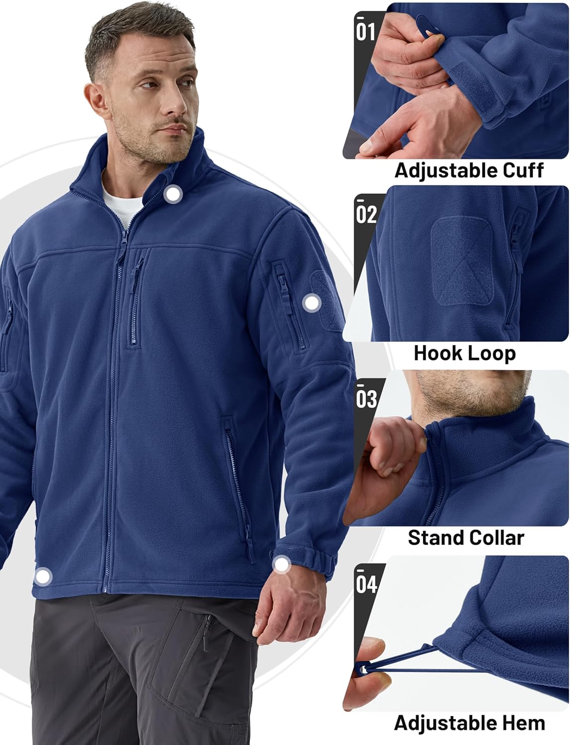 Thumbnail 4 de TACVASEN Veste polaire homme chaude