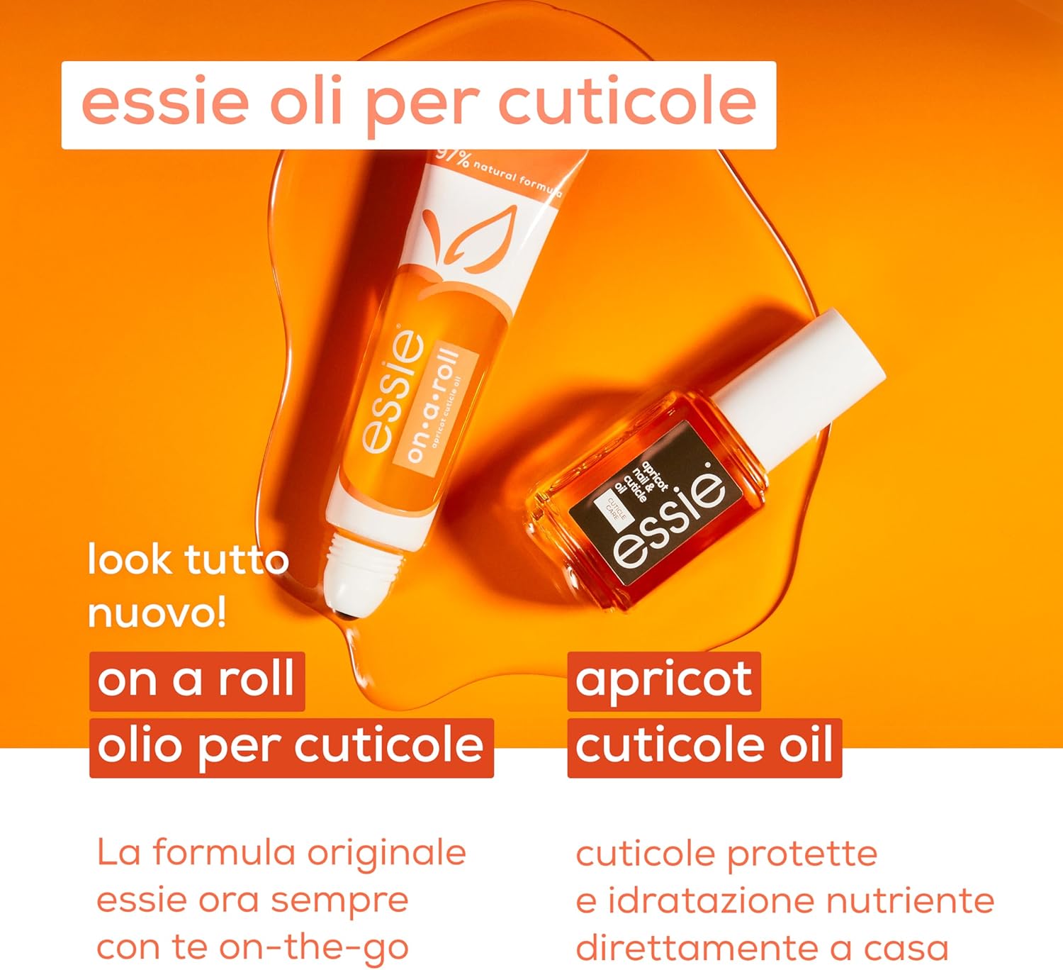 Thumbnail 6 de Essie Olio Unghie On-A-Roll Apricot 260 (13,5 ml) con olio di albicocca per cuticole morbide