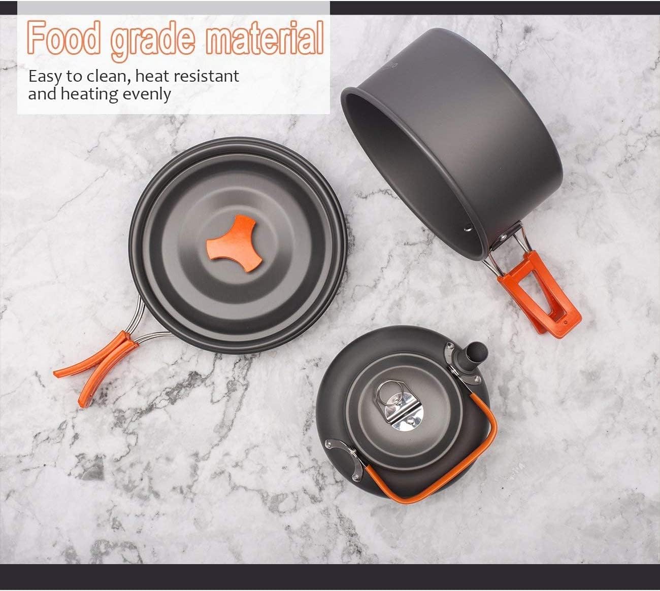 Thumbnail 6 de OVERMONT Camping Kochgeschirr Set Outdoor – 14-teiliges Aluminium Set für unterwegs