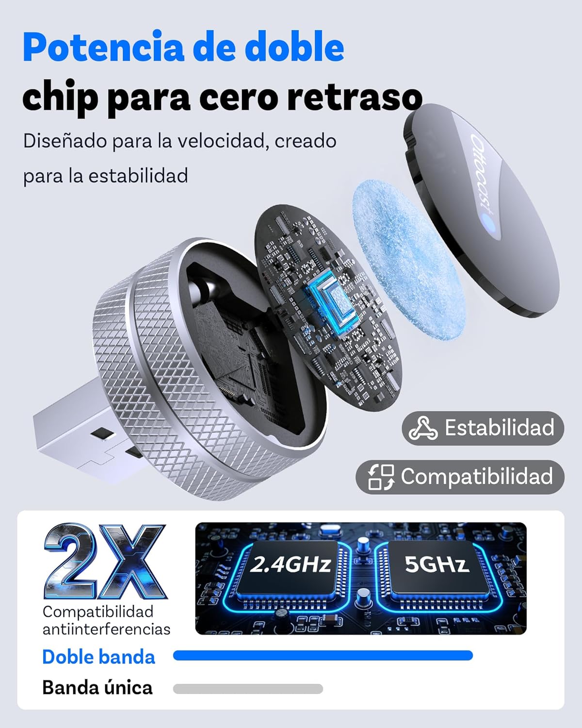 Thumbnail 3 de OTTOCAST Mini Tube 2026 CarPlay inalámbrico
