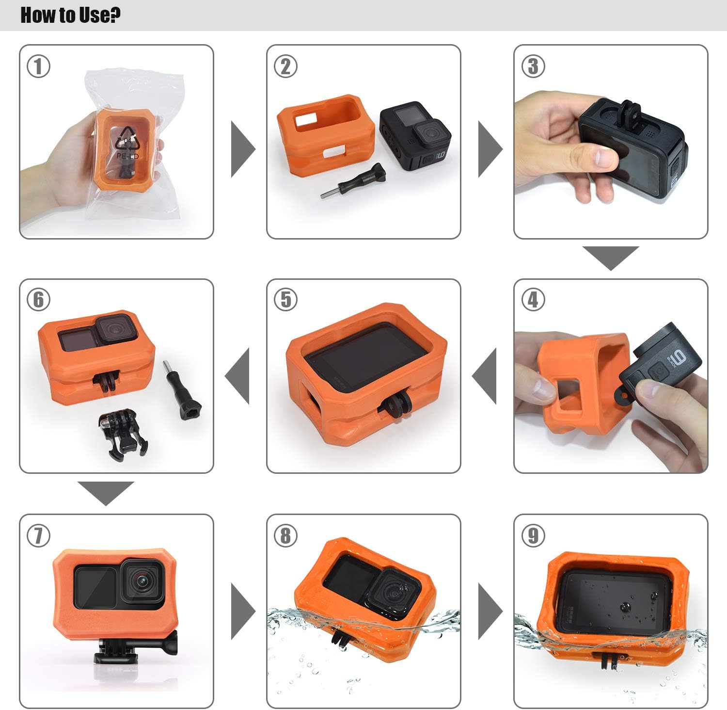Thumbnail 6 de HLEESH Floaty case for GoPro 9/10/11