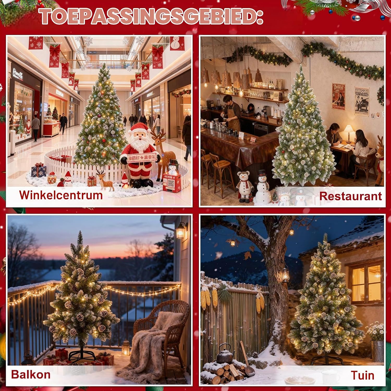 Thumbnail 5 de Aufun WTC1000C-31 kunstkerstboom van 120 cm met 180 warmwitte ledlampjes