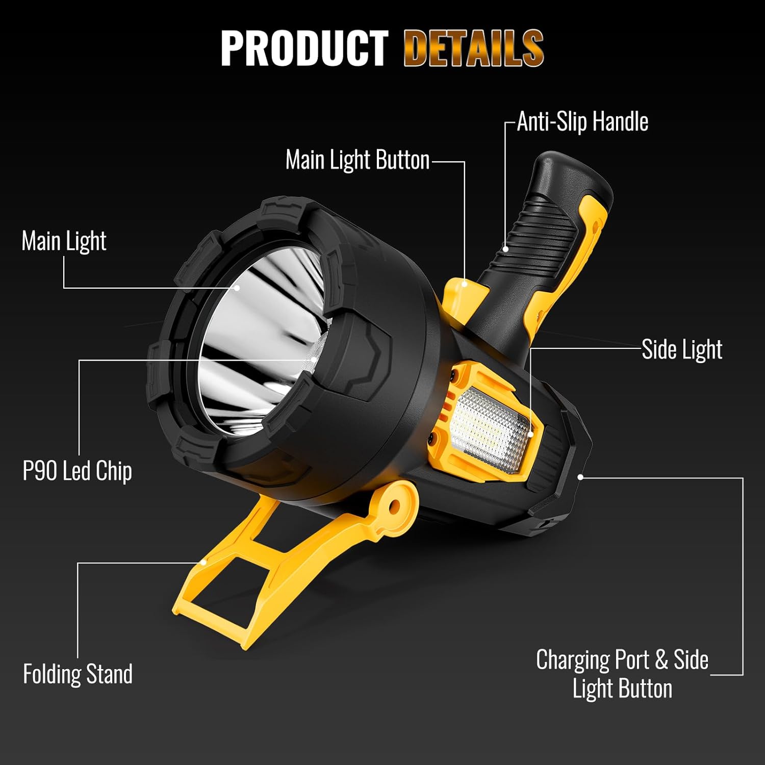 Thumbnail 5 de Rechargeable Spotlight 10000mAh handheld spotlight