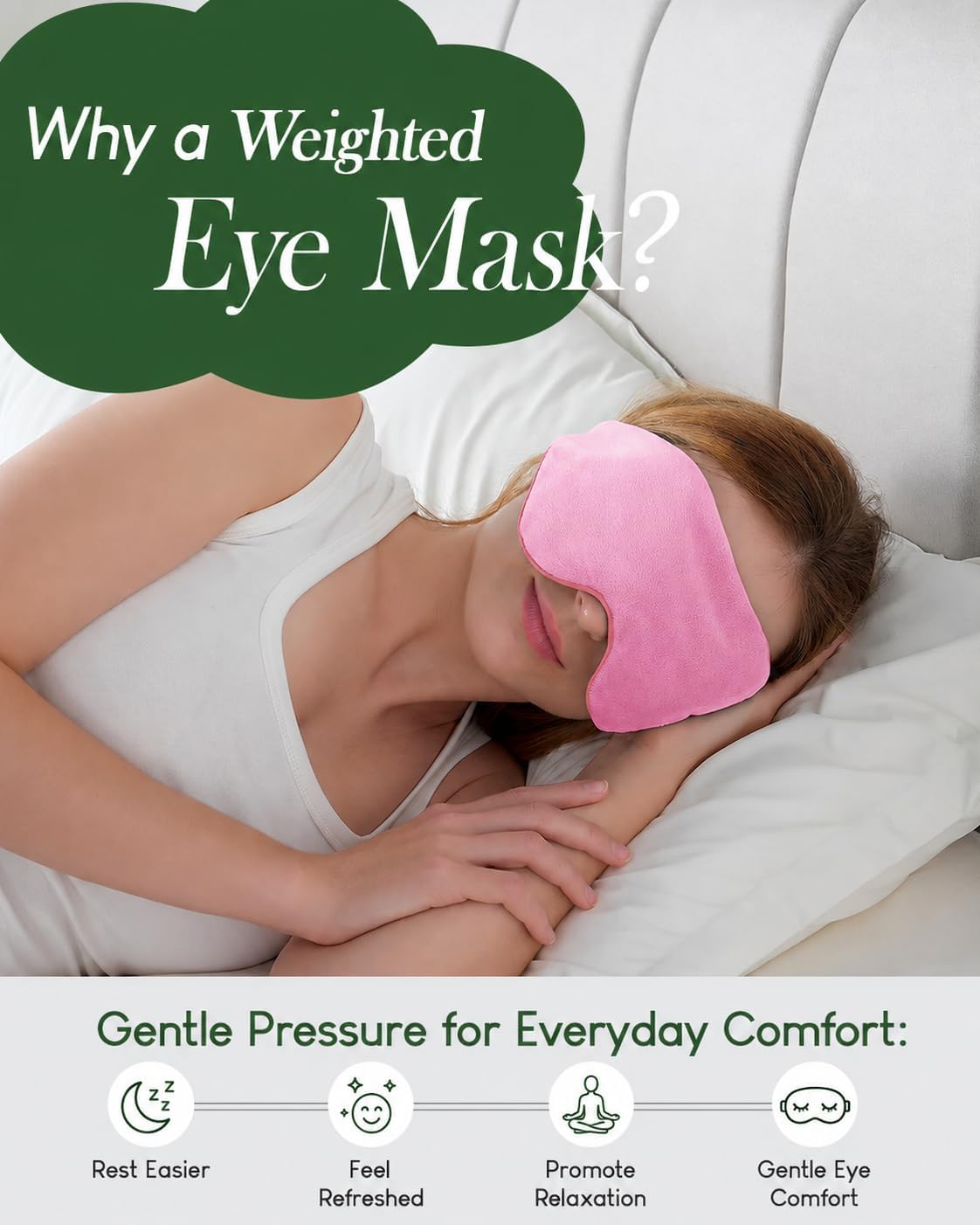 Detalle de Weighted eye mask for sleep, 1