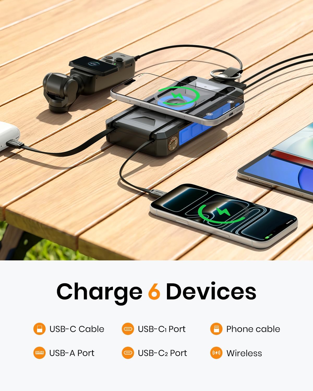 Thumbnail 2 de SOARAISE SPB2601 50,000mAh Solar Power Bank, 22.5W USB-C and Wireless Charging