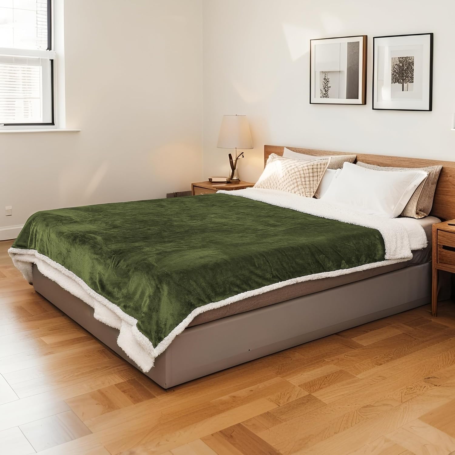 Thumbnail 5 de Olive Green Electric Heated Blanket 72"x84"