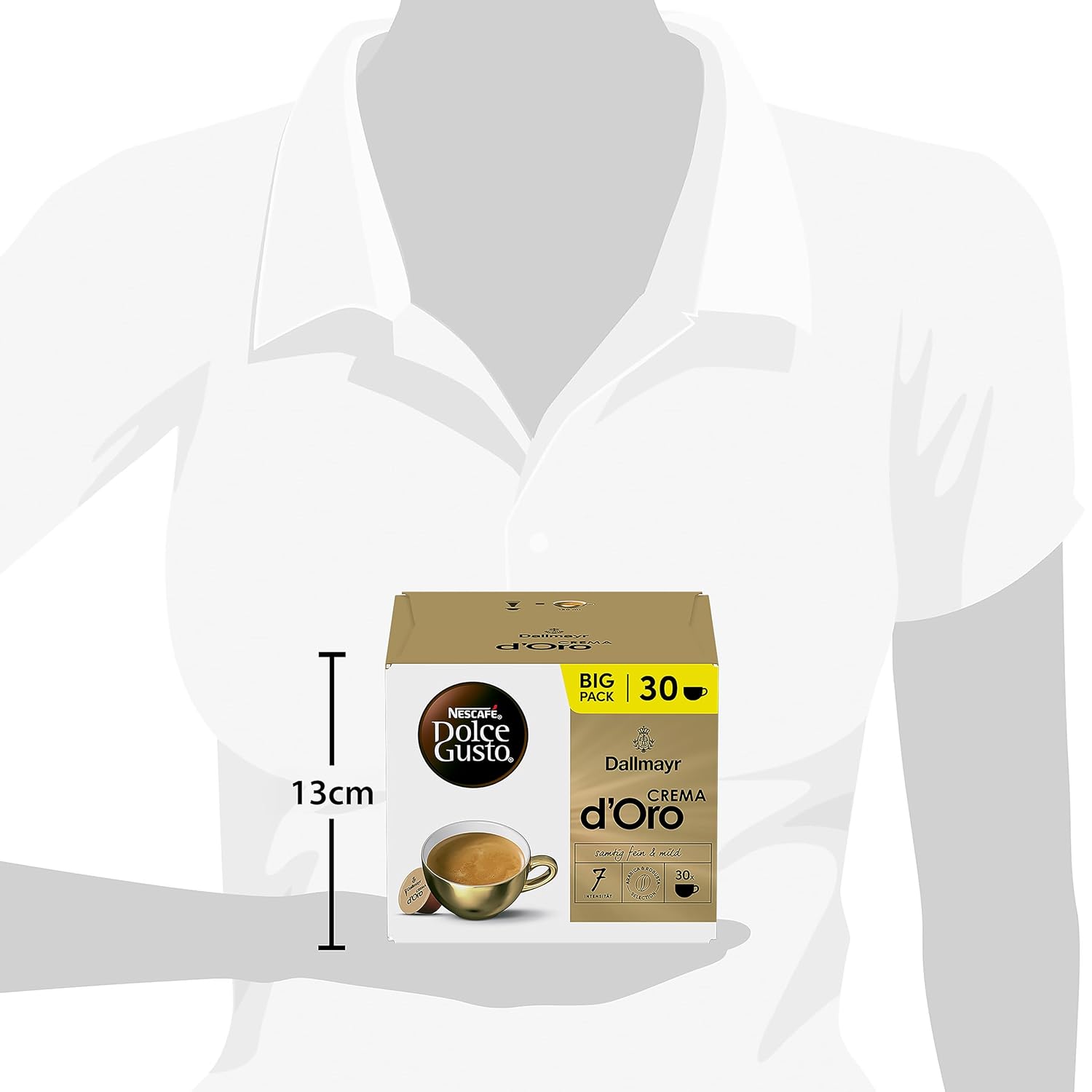 Detalle 2 de NESCAFÉ Dolce Gusto Dallmayr Crema d'Oro Kaffeekapseln – 3er Vorratspack (3 x 30 Kapseln)