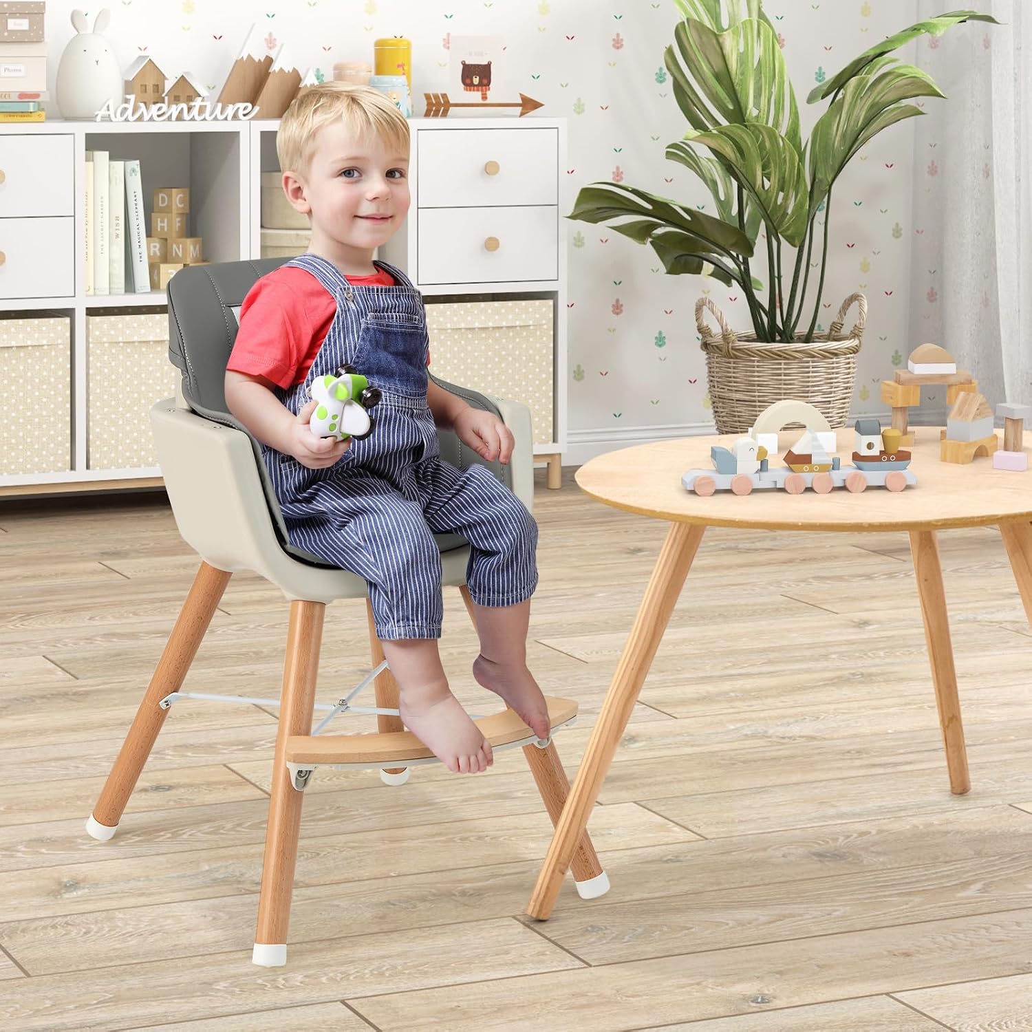 Thumbnail 6 de HONEY JOY 6-in-1 Convertible Baby High Chair with Removable Tray, Dark Gray