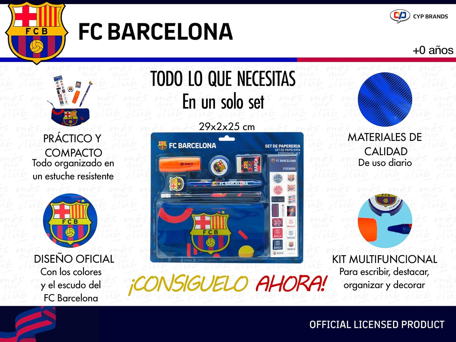 Thumbnail 6 de CYPBRANDS FC Barcelona GS-731-BC – niebieski zestaw szkolnych przyborów