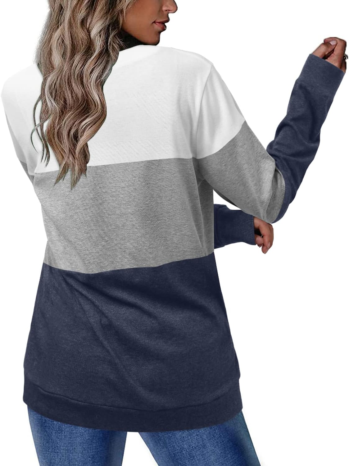 Thumbnail 3 de Charne Women's Long-Sleeve Crew-Neck Tunic Top with Cotton-Blend Stretch