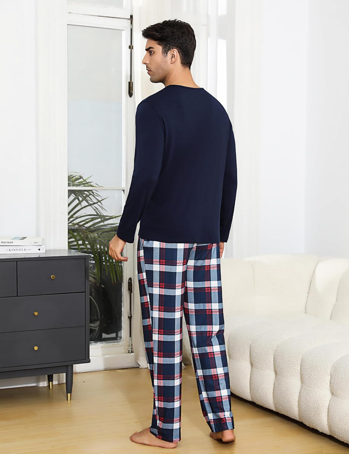 Detalle de Uniexcosm Pigiama Uomo Lungo Cotone 95%