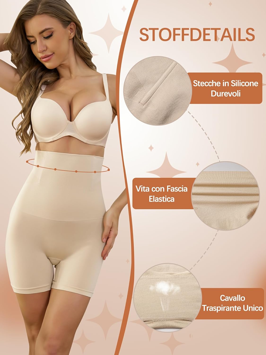 Thumbnail 2 de DIGZ Guaina contenitiva donna a vita alta per pancia piatta e post-partum, tessuto elastico e traspirante