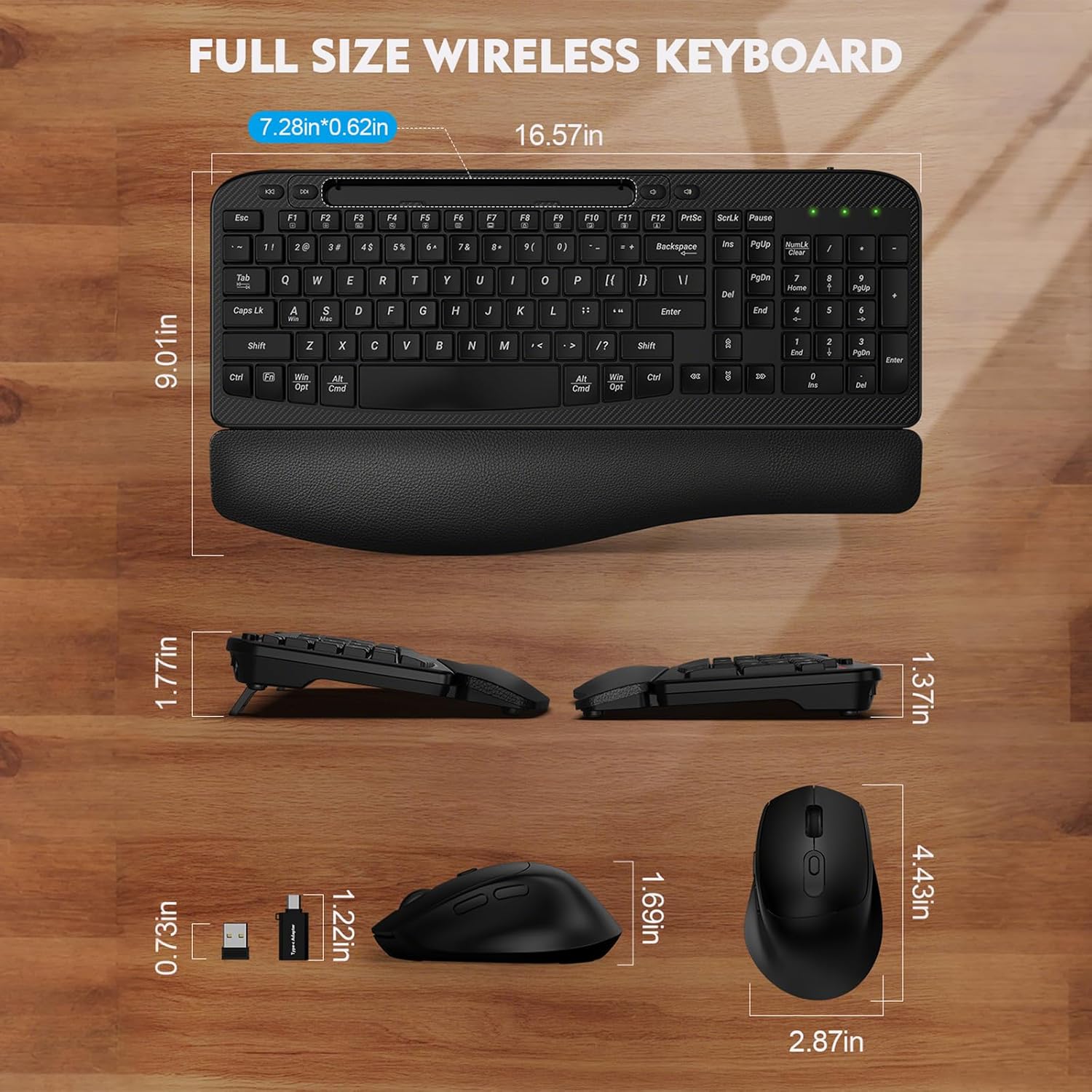 Detalle 2 de Wave Keys Wireless Keyboard Mouse Combo
