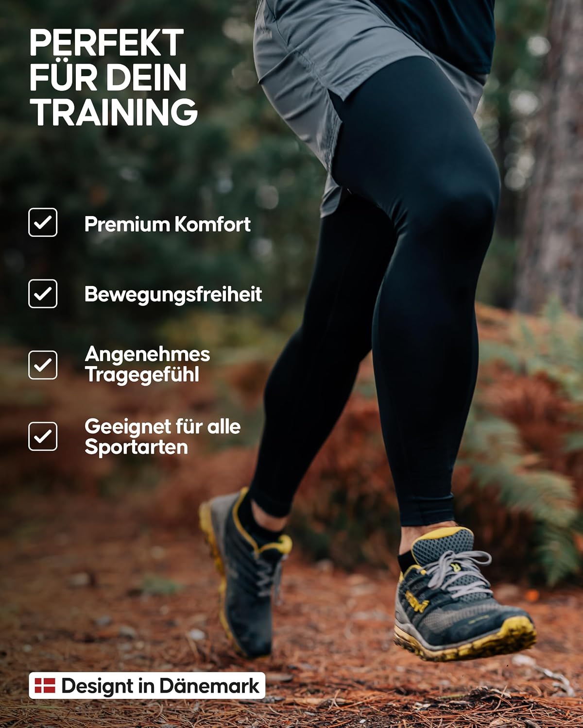 Thumbnail 2 de DANISH ENDURANCE Laufhose 2er Pack Herren