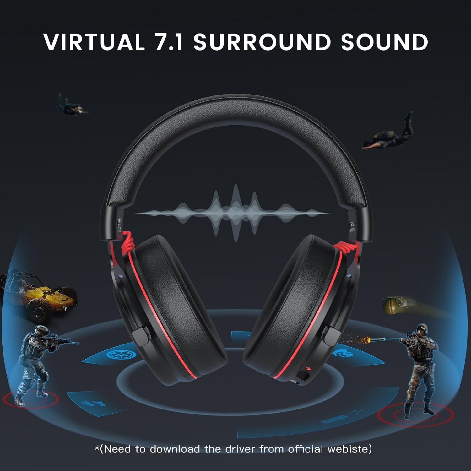 Thumbnail 1 de EKSA E900 Pro gaming headset 7.1 surround