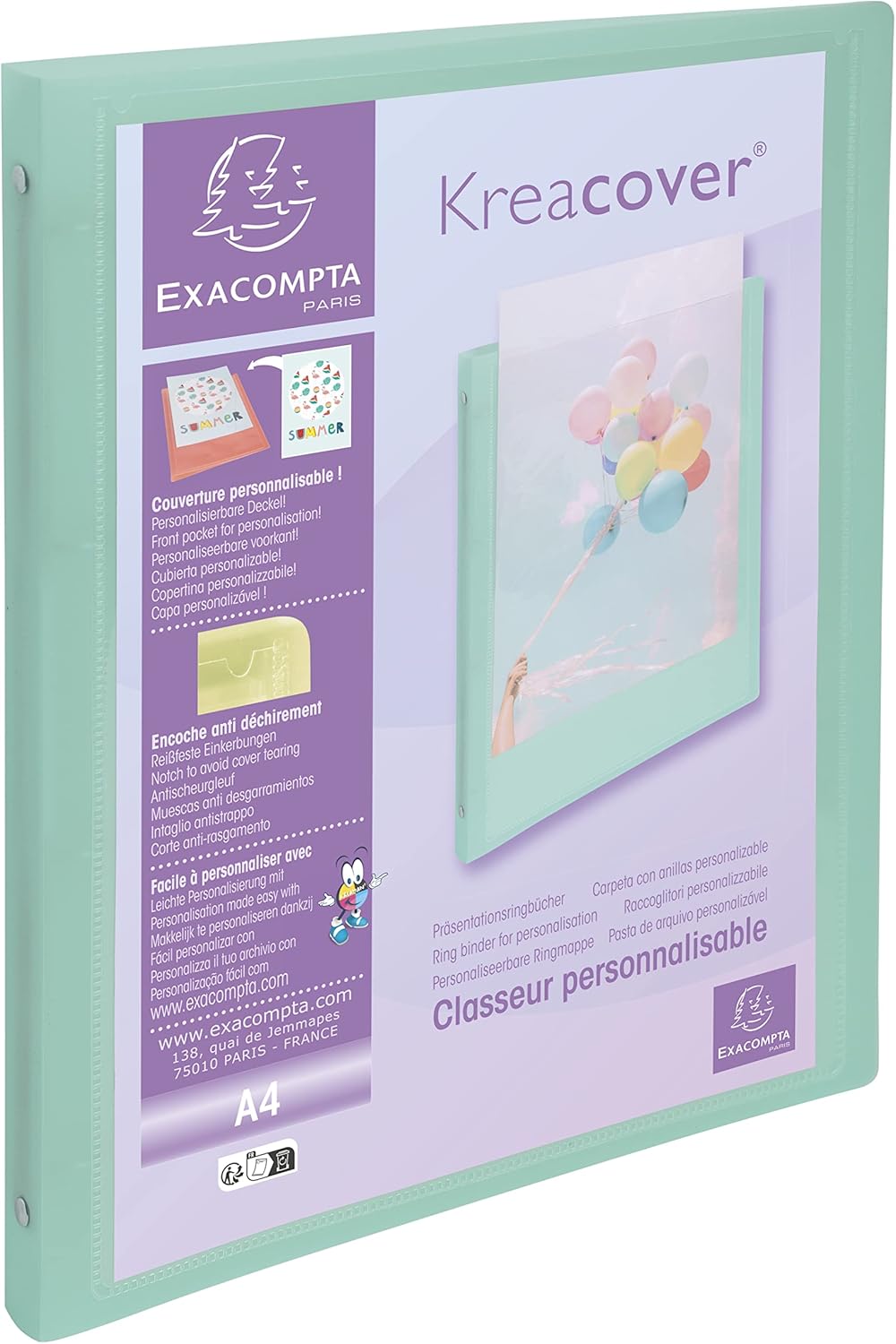 Thumbnail 1 de Exacompta 51279E Classeur Kreacover 4 anneaux 15 mm