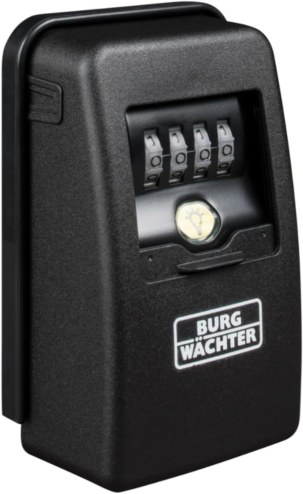 Detalle de BURG-WÄCHTER Key Safe 60L SB – Schlüsseltresor mit 4-stelligem Zahlencode, magnetischem Schlüsselhalter und Beleuchtung