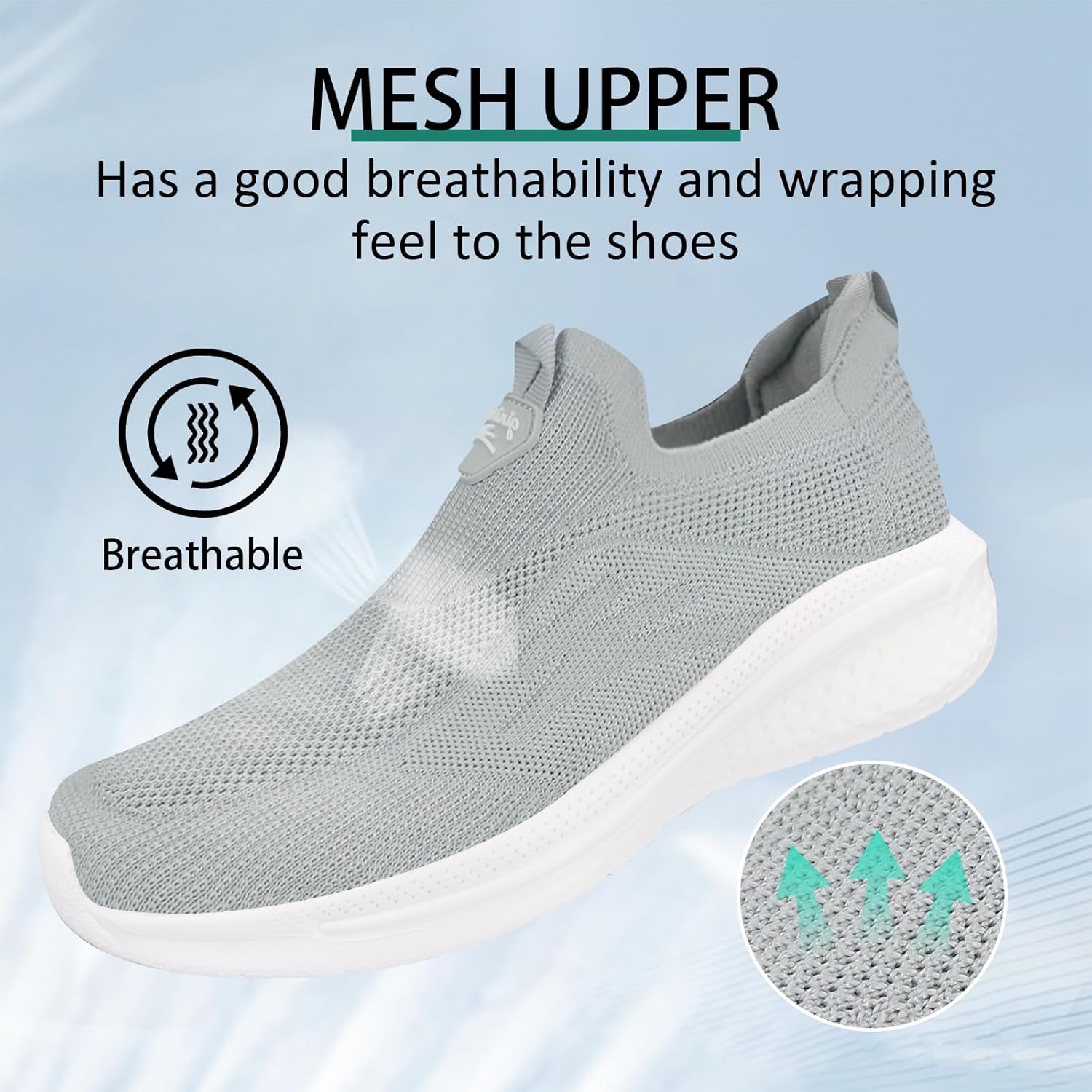 Thumbnail 3 de Giniros Mens Slip On Trainers review: breathable, lightweight casual trainers for daily wear