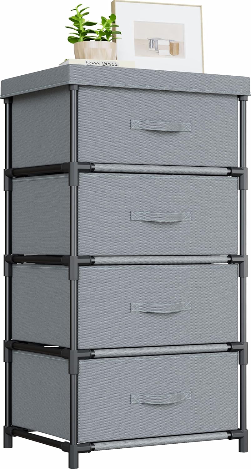 WANGIRL Fabric Chest of Drawers 4 Drawer
