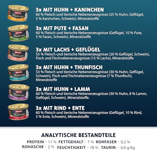 Detalle 1 de animonda Vom Feinsten Adult Katzenfutter Mousse-Vielfalt – Nassfutter ohne Getreide, 12 Dosen (12 x 85 g)