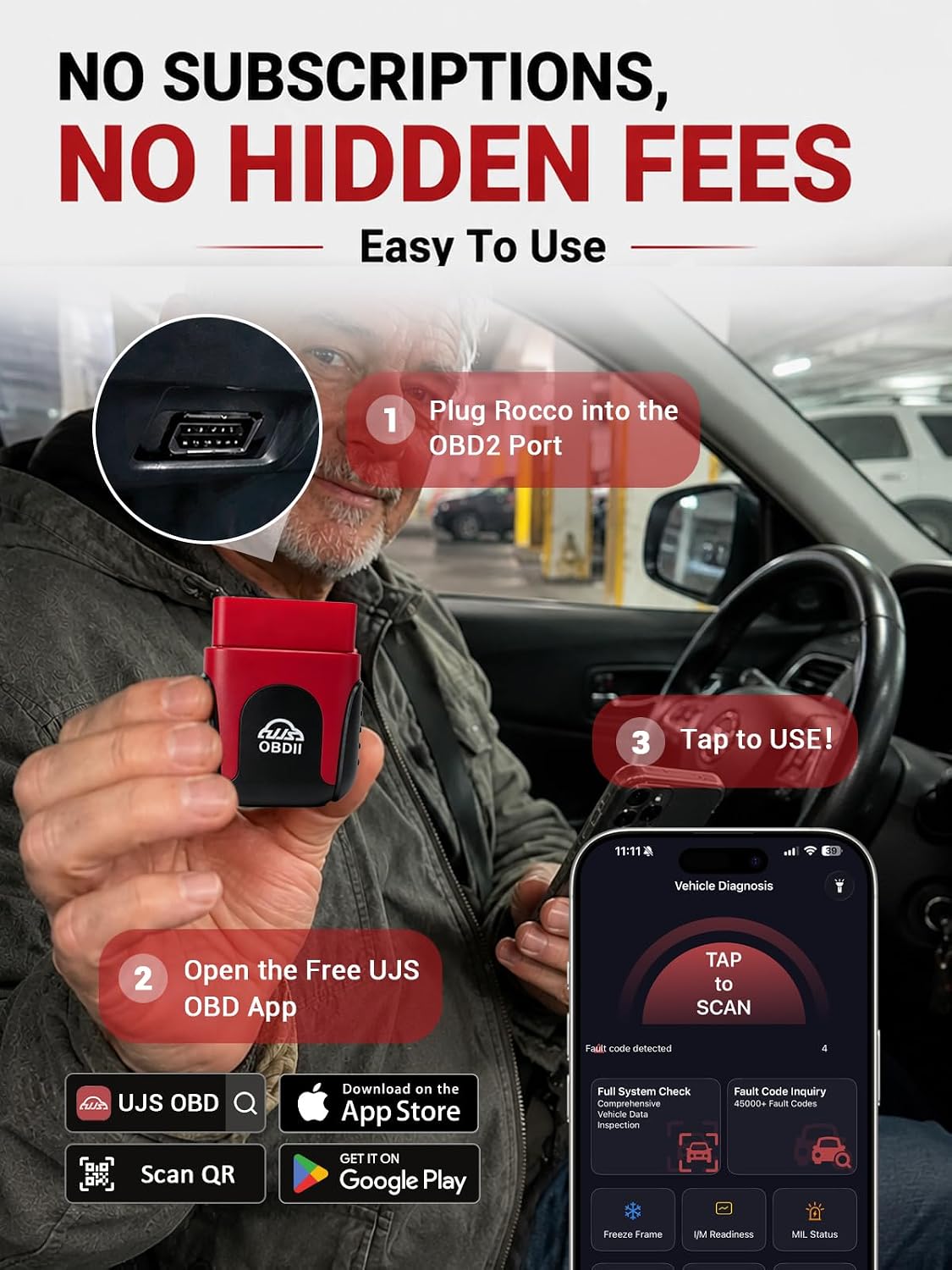 Detalle de UJS Rocco OBD2 Scanner Bluetooth