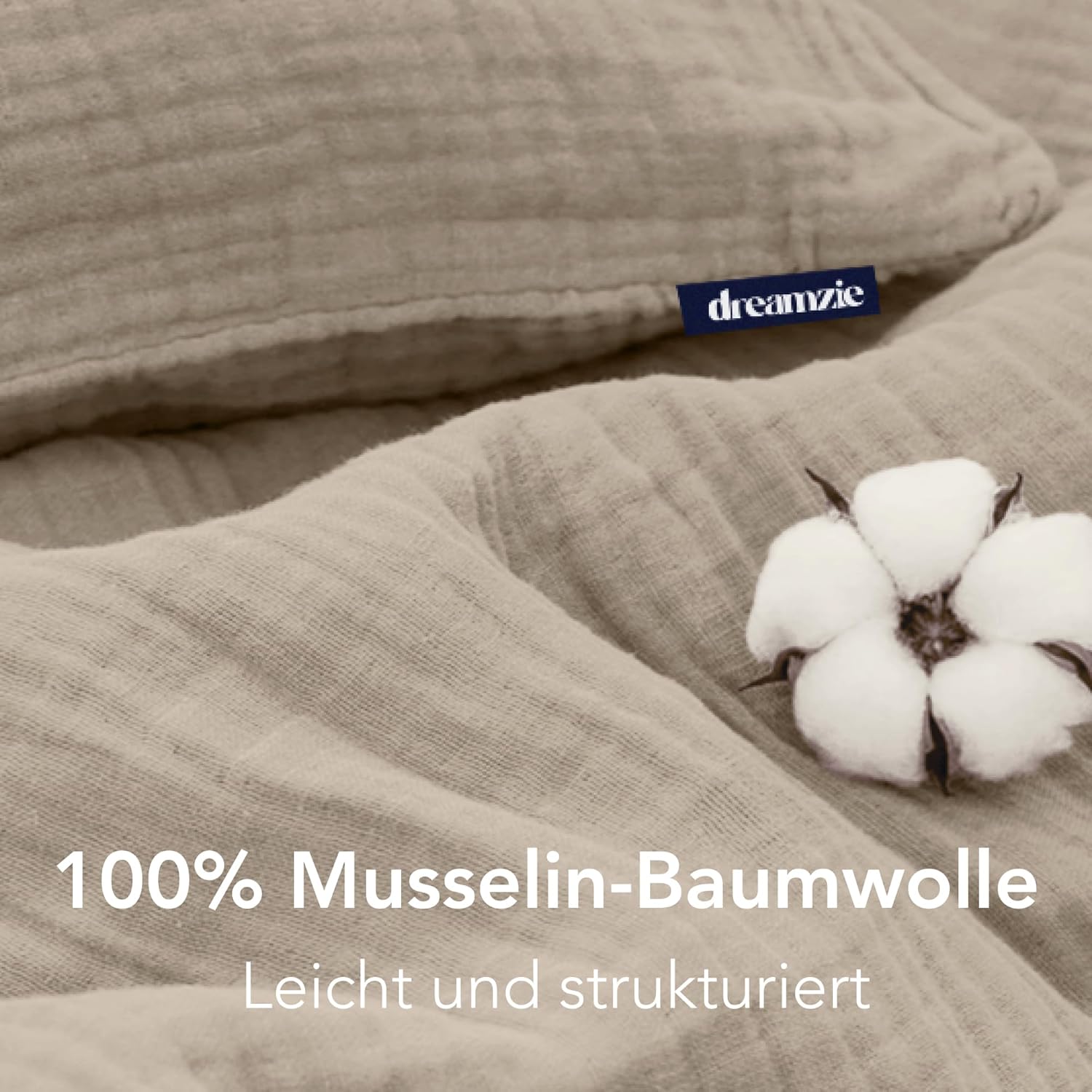 Thumbnail 1 de Dreamzie Musselin Bettwäsche 135x200 cm