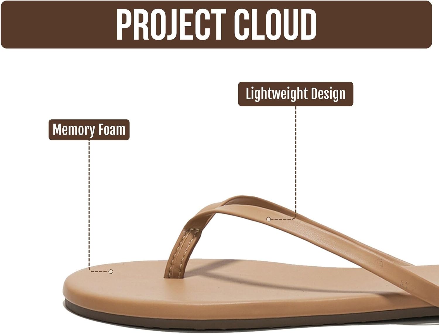Detalle de Project Cloud Sandals lightweight foam flats