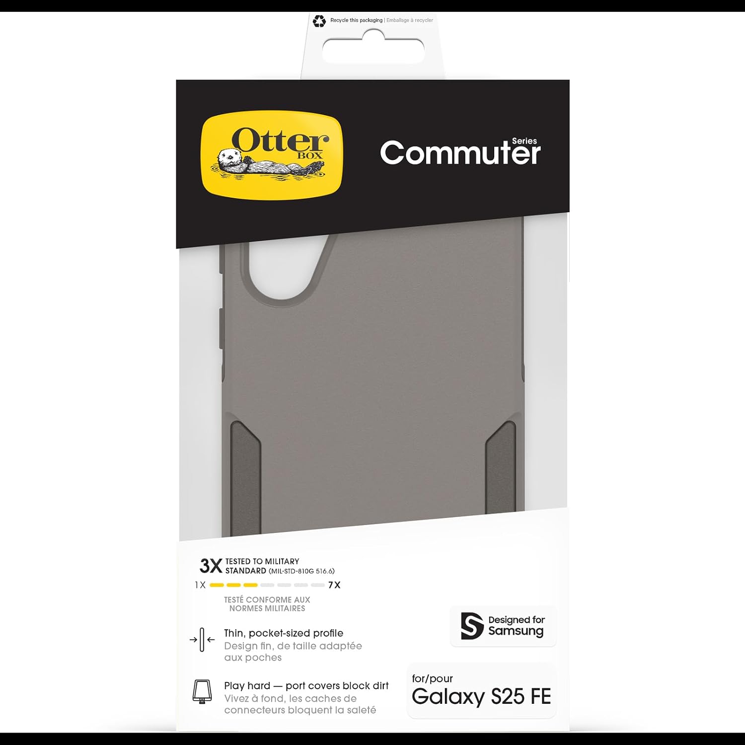 Detalle de OtterBox Coque Commuter pour Samsung Galaxy S25 FE – protection fiable et design ultra-fin