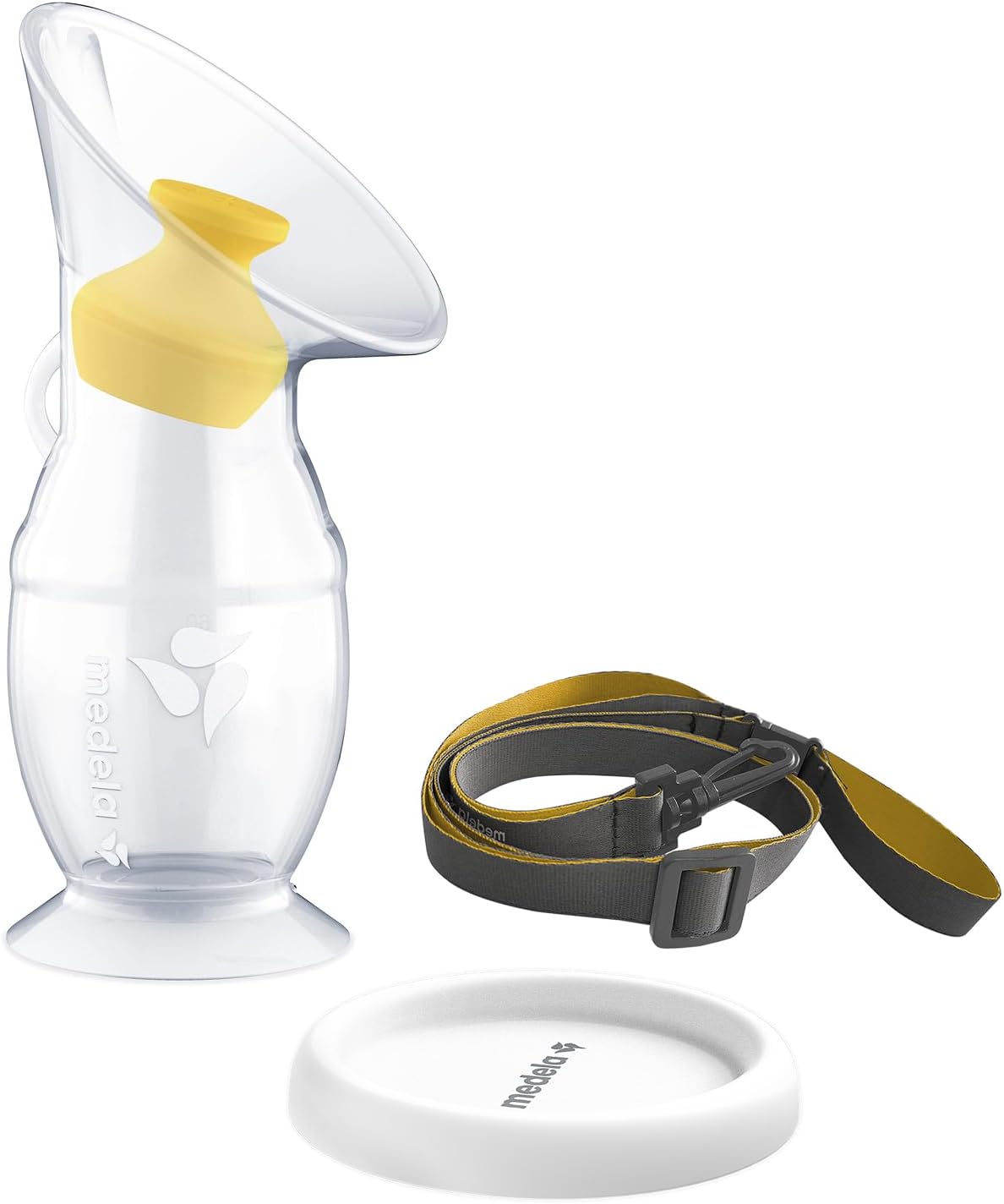 Detalle de Medela Raccoglitore Latte Materno in Silicone con Base a Ventosa e Coperchio – Sicurezza, Portabilità e Comfort