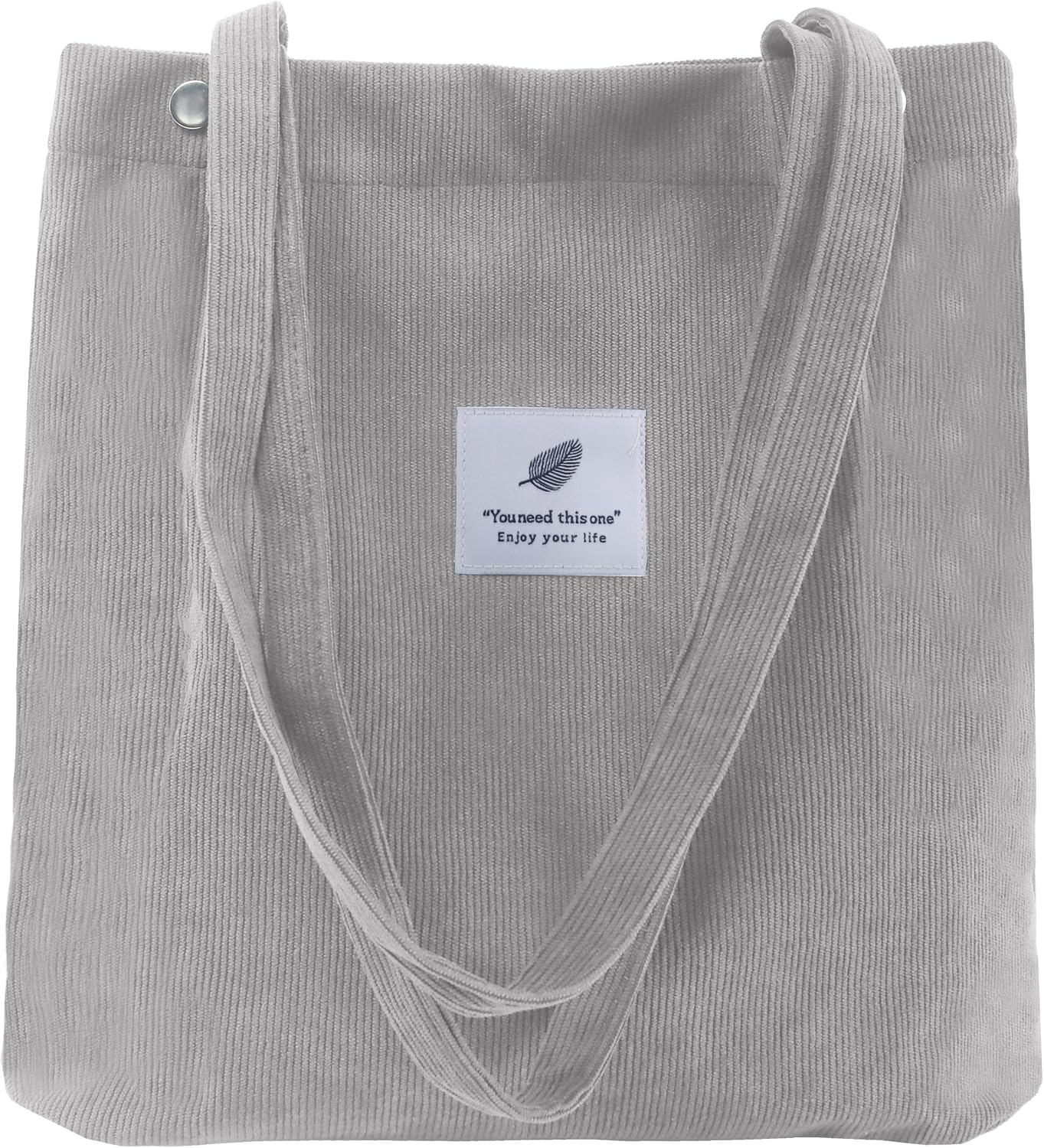 Detalle de ZhengYue Corduroy Totes Bag – Practical Corduroy Shoulder Tote for Everyday Use