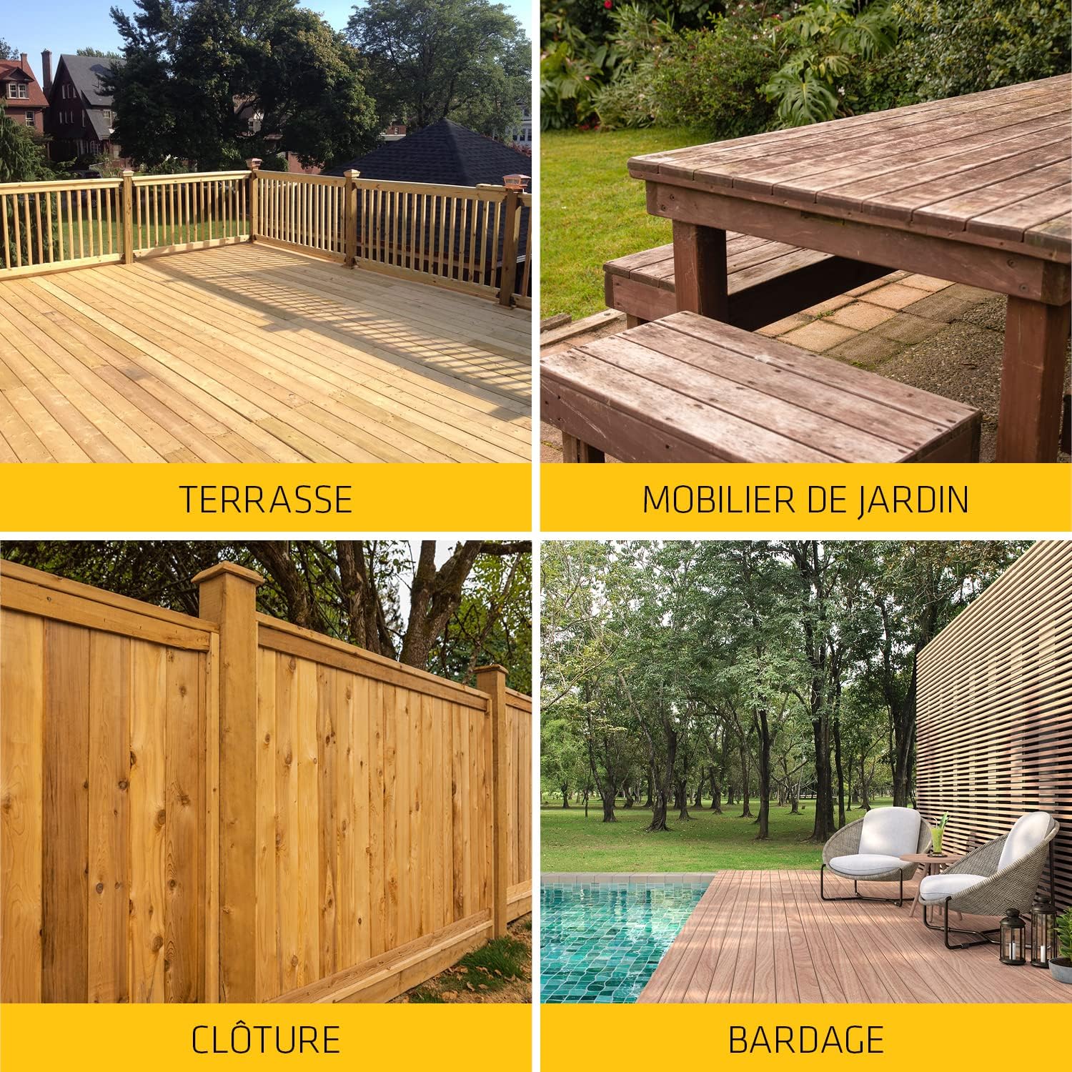 Detalle de Sika - Sikagard 104 Nettoyant dégriseur bois – prêt à l’emploi pour tous types de bois (2 L, 8–20 m²)
