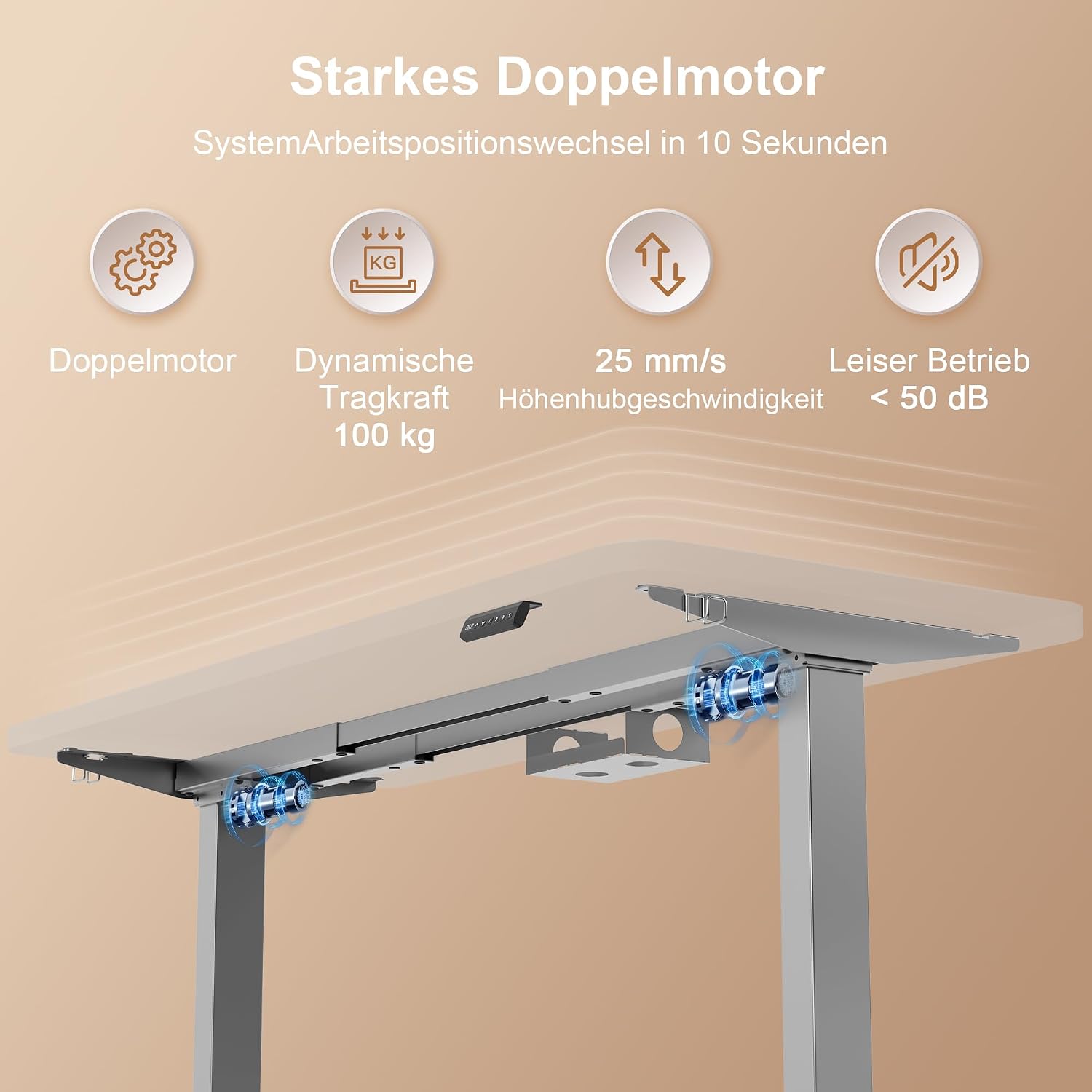 Detalle de Homall elektrischer Schreibtisch bis 120 kg