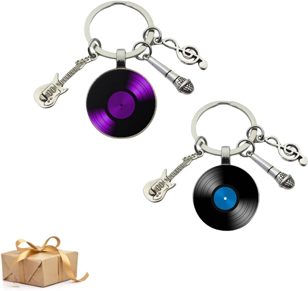 Elgbiaoxi Vinyl Record Keychains 2 Pack