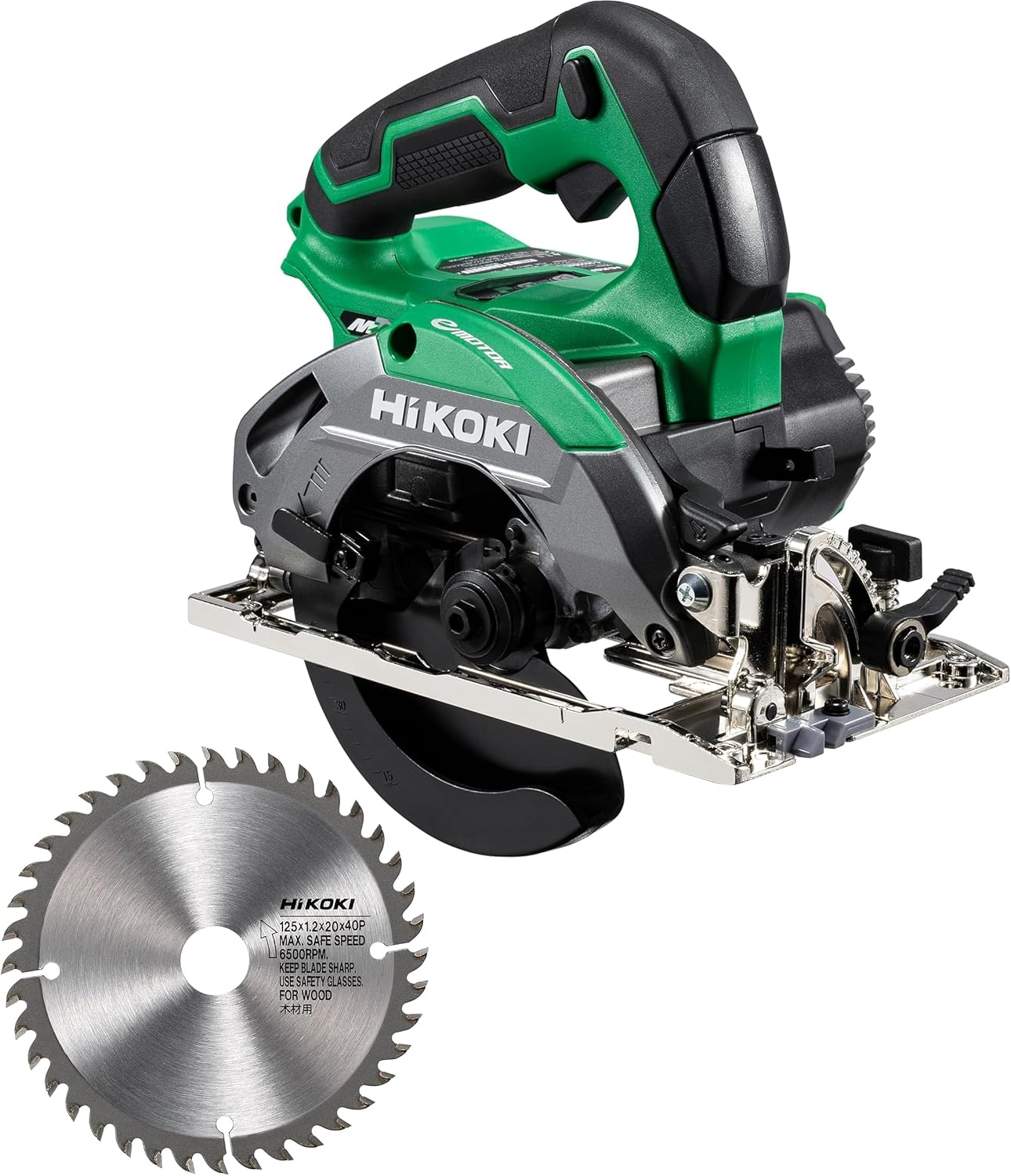 Detalle de HiKOKI C3605DA(SK)(NNN) 36V充電式丸のこ 125mmチップソー付き・サイレントモード搭載