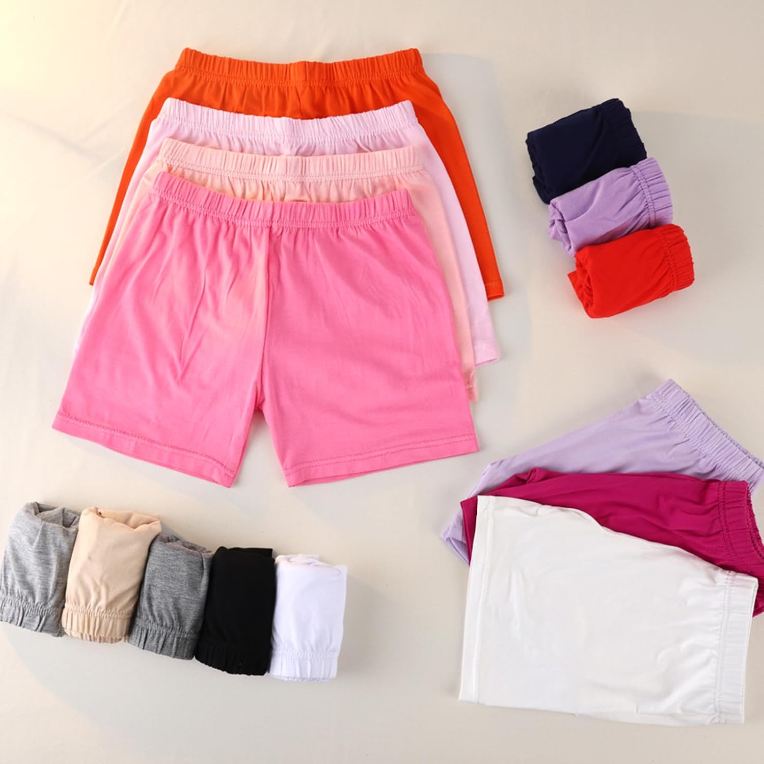 Detalle 2 de HOLLHOFF 15-Pack Girls Shorts: Breathable, Versatile Bike Shorts for Dance, Play, and Dress Overlays