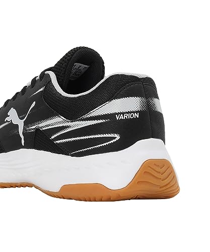 Detalle de PUMA Varion II Indoor-Pumps Unisex – Puma Black / Cool Light Gray / Yellow Blaze Gum, Größe 41 EU