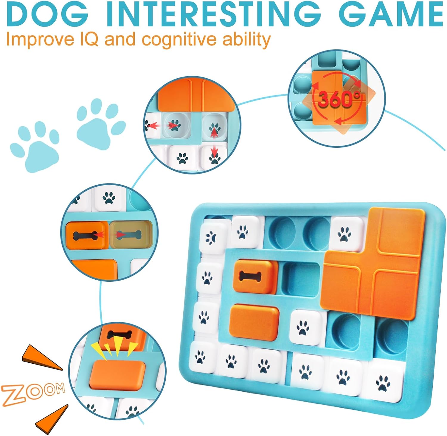 Thumbnail 1 de YETEE Interactive Dog Puzzle Feeder (Style 2) — Gentle Slow Feeder for Mental Enrichment