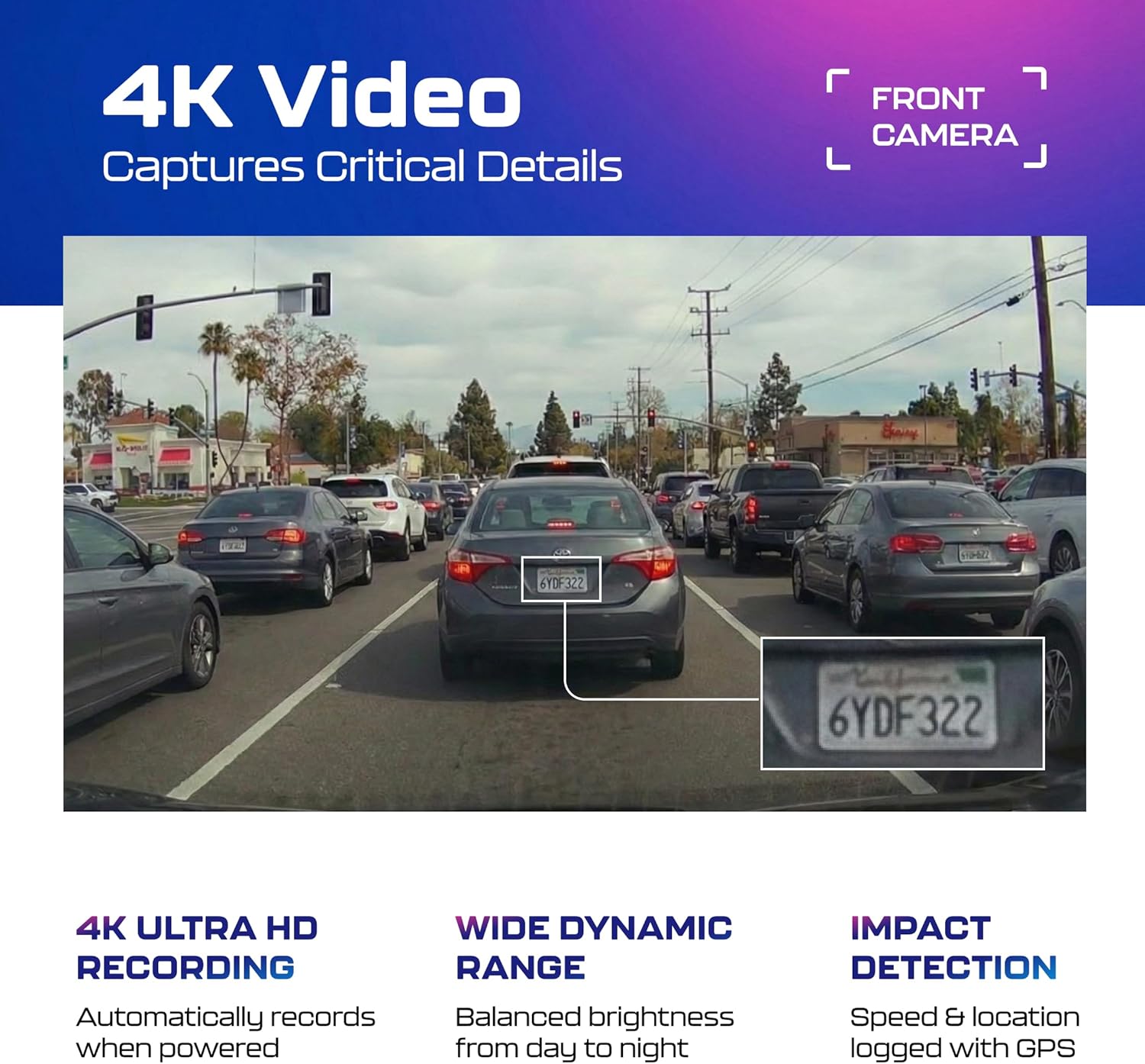 Thumbnail 4 de AZDOME M550 3-Channel 4K Dash Cam
