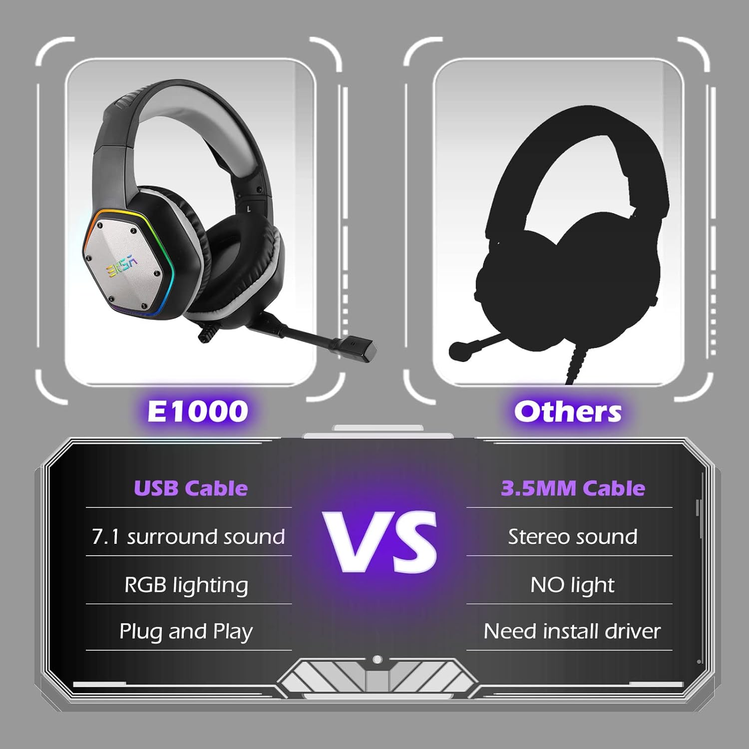 Thumbnail 6 de EKSA E1000 Gaming-Headset 7.1