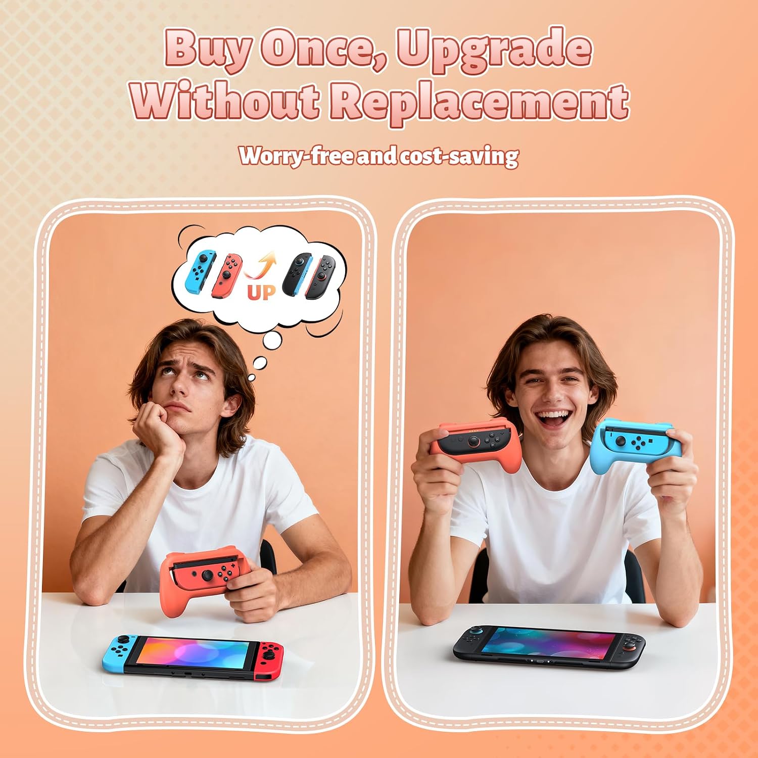 Detalle 2 de FASTSNAIL Poignées pour Switch 2/1/OLED — Poignées antidérapantes compatibles NS2 et NS1