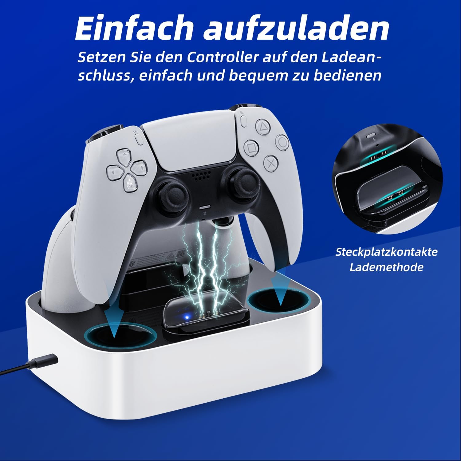 Detalle 2 de Tolesum PS5 Controller Ladestation 5V/2,2A